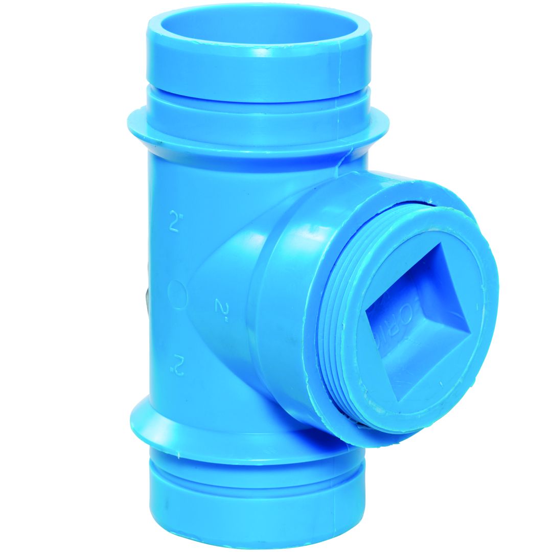 Product Image - Cleanout Tees Blueline FRPP NH - NH - Angle